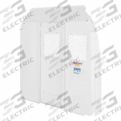 WEATHER GUARD Van Partition: Swing Open Door Panel, White, Steel, 66 1/4 in Overall Ht, Screen (MPN 96122-3-01). Key specifications — Color: White; Compatible Roof Type: Medium Roof; Brand: WEATHER GUARD; Compatible Make/Model: Mercedes-Benz Sprinter; Compatible Vehicle Type: Full-Size Vans.