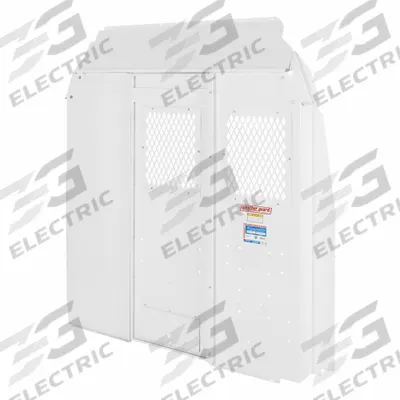 WEATHER GUARD Van Partition: Swing Open Door Panel, White, Steel, 66 1/4 in Overall Ht - Van Bulkheads with Door