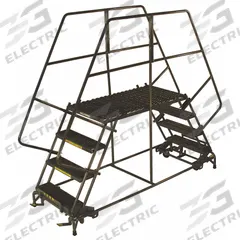 BALLYMORE Mobile Work Platform: 4.2 ft Platform Ht - Max, 36 in x 60 in, Steel, 800 lb Load Capacity (MPN DEP5-3660). Key specifications — Folding: Not Foldable; Mobility: Rolling; Brand: BALLYMORE; Color: Gray; Height Adjustability: Fixed Height; Includes Handrails: Handrails Included; Locking Mechanism: Foot-Activated Step Lock; Handrails: Includes Handrails.