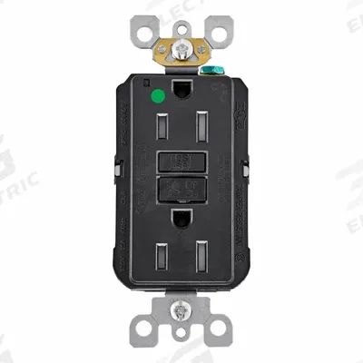 LEVITON Duplex Receptacle Outlet: Hospital Grade, Duplex, 5-15R, Black, 125V AC - General Purpose Receptacles