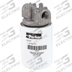 PARKER Hydraulic Spin-on Filter: 20 gpm Max. Flow, 150 psi Max. Pressure, Fiberglass (MPN 12AT120BBPCN12H). Key specifications — attr95846: Fiberglass; attr98907: PARKER; attr95844: 20.