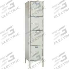 LYON Box Locker: 12 in x 12 in x 54 in, 4 Tiers, 1 Units Wide, Louvered, Padlock Hasp, Tan, Tan (MPN PP5352SU). Key specifications — Locker Color: Tan; Door Type: Louvered; Brand: LYON; Assembled: Assembled; Color Family: Tan.