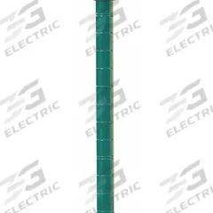 METRO Industrial Wire Shelving Post: 86 in x 1 in, Steel, Split Sleeve, Green, 4 Posts (MPN 86UPK3). Key specifications — Brand: METRO; Resistance Properties: Antimicrobial; Recommended Environments: Wet; Leveling Feet Included: No; Color: Green; Finish: Epoxy Coated; Material: Steel.