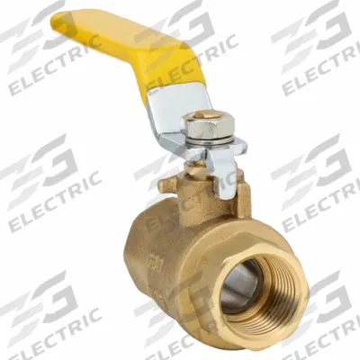 USA INDUSTRIALS Manual Two-Way Ball Valve: 1/2 in, Brass, Straight, FBSPT x FBSPT, Two-Piece - Brass Ball Valves