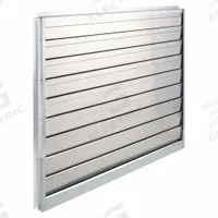 52"H-W 4.5"L Aluminum Backdraft Damper: For 48 in Fan, Single Panel, 52 in H, 52 in W, 2 in D, Felt (MPN 4HX71). Key specifications — Airflow Direction: Vertical; Blade Type: Flat Blade; Brand: DAYTON; Maximum Air Velocity: 2250 fpm; Mounting Position: Horizontal.
