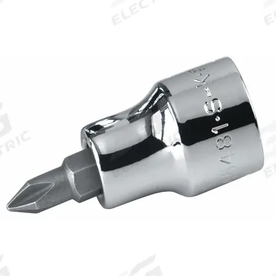SK PROFESSIONAL TOOLS Socket Bit: 3/8 in Drive Size, Pozidriv Tip, #2 Tip Size - Pozidriv Bit Sockets