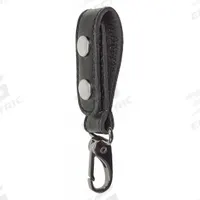 HEROS PRIDE Key Holder: Black, Leather, Plain, 6 1/4 in x 29 mm, Snap Closure, For 2 1/4 in Belt Wd (MPN 1487PN). Key specifications — attr188437: Black; attr188438: Leather; attr188431: Key Pouch.