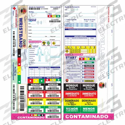 DISASTER MANAGEMENT SYSTEMS Wristband Triage Tags: 50 PK (MPN DMS-05420S) - Wristbands & Tags for Triage