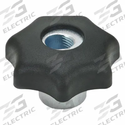 JW WINCO Quick Release Hand Knobs: 7 Point, Plastic w/ Steel Thread, M12 Thread - Quick-Release 7-Arm Knobs