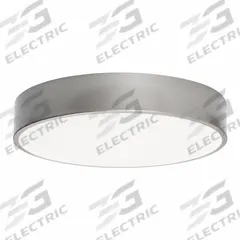 LED Flush Mount: 14 in Dia, Satin Nickel, 2 1/2 in Ht, 1,800 lm, 2700K/3000K/3500K/4000K/5000K, 26 W (MPN BAYF14LAJUDSN). Key specifications — Voltage: 120 to 277V AC; Brand: AFX INC.; For Bulb Type: Integrated LED; Includes Bulb: No; Color Temperature: 3000K; Housing Finish/Color (Broad): Satin Nickel.
