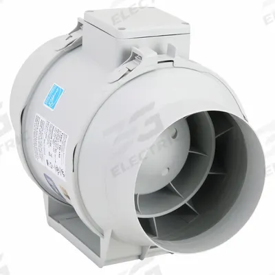 SOLER & PALAU In-Line Duct Fan: 293 cfm Max., 6 in Duct, 65 W, 120V AC, 1 Ph, IP44 - General Purpose Inline Duct Fans