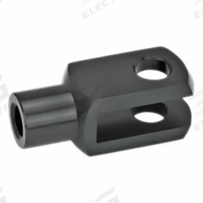 JW WINCO Clevis Rod Ends: Aluminum, Black Anodized, M8 Tap Size, Right Hand - Wear-Resistant Aluminum Clevis Fork Heads