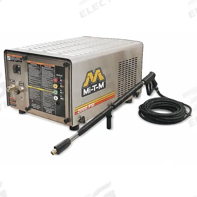 MI-T-M Electric Pressure Washer: Stationary, 230 V – Single-Phase, 2,000 psi, 3.9 gpm - Cold Water Pressure Washers