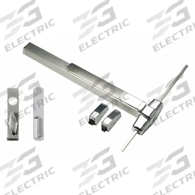 VON DUPRIN Surface Vertical Rod: 3 ft Max Door Wd - Surface Vertical Rod Push Bars
