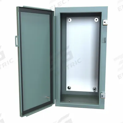 HAMMOND Electrical Enclosure: Steel, 24 in x 12 in x 10 in, NEMA 12/13, w/Panel - Steel Dust-Tight Enclosures