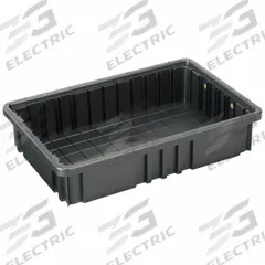 QUANTUM STORAGE SYSTEMS Divider Box: 0.23 cu ft, 16 1/2 in x 10 7/8 in x 3 1/2 in, Lid Not Included (MPN DG92035CO). Key specifications — Includes Dividers: Dividers Not Included; Includes Lid: Lid Not Included; Material: Plastic; Color: Black; Brand: QUANTUM STORAGE SYSTEMS.