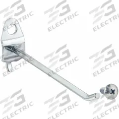 TRITON PRODUCTS Single Rod Pegboard Hook: 1/4 in_1/8 in Peg Hole, 4 in x 3/4 in x 1 1/2 in, 10 PK (MPN 71413). Key specifications — Finish: Zinc-Plated; Color: Silver; For Tool Type: Multiple; Includes: Screws; Locking System: Screw-In; Mounting Type: Surface; Material: Steel; Accessory Type: 30-Degree Single Hook.