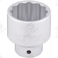 WESTWARD Socket: SAE, 3/4 in Drive Size, 1 9/16 in Socket Size, 12-Point, Std, Chrome, Socket (MPN 20HW67). Key specifications — attr1204417: WESTWARD; attr1204392: Chrome.