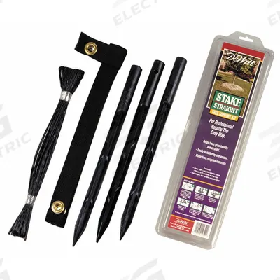 APPROVED VENDOR Tree Stake Kit: 15 in, Plastic - Garden Stakes & Plant Supports