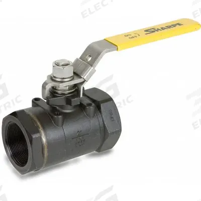SHARPE Manual Two-Way Ball Valve: 1 1/2 in, Carbon Steel, Straight, FNPT x FNPT - Carbon Steel Ball Valves