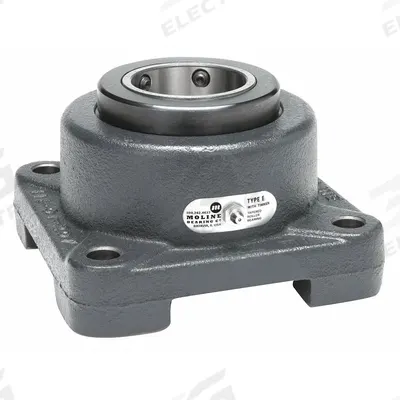 MOLINE BEARING Flange Bearing: Tapered Roller, 1 15/16 in Bore, Cast Iron, Set Screws - Flange-Mount Tapered Roller Bearings