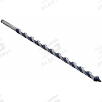 BOSCH Hybrid Drill Bit: 3/8 in Drill Bit Size, 17 1/2 in Overall Lg, Hex Shank, Carbon Steel (MPN NKLT06). Key specifications — attr255259: Hybrid Ship and Spur Auger; attr255260: Carbon Steel; attr255261: PTFE; attr277197: BOSCH.