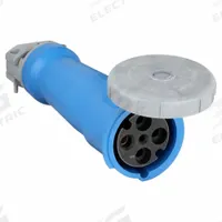 HUBBELL Pin and Sleeve Connector: Blue, 250V AC, Three Phase, 100 A, 3 Pole, 4 Wire, IEC Grounding (MPN HBL4100C9W). Key specifications — Brand: HUBBELL.