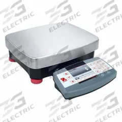 OHAUS Industrial Bench Scale: 14 3/4 in x 12 1/4 in, IP54, 150 lb Wt Capacity - Imperial (MPN R71MD60 AM). Key specifications — Connection Ports: USB; Readability: 0.002 lb/1 g; Brand: OHAUS; Weighing Surface Material: Stainless Steel.