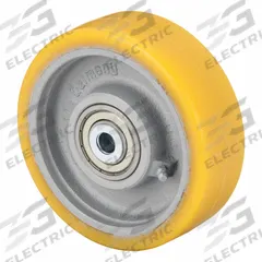 APPROVED VENDOR Caster Wheel: 5 7/8 in Wheel Dia., 2 in Wheel Wd, Polyurethane, 1,650 lb Load Rating (MPN GTH 150/20-50K-BB0.5). Key specifications — Brand: APPROVED VENDOR; Wheel/Tread Color: Yellow.