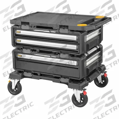 DEWALT Tough System Tool Box Set: 26 in W x 34 in D x 30 in H, Metal - Tough System Rolling Tool Boxes