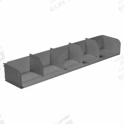 TENNSCO Divider Shelf w/Back Assembly: 60 in Overall Wd, 12 in Overall Dp, Gray - Shelves for Workbenches