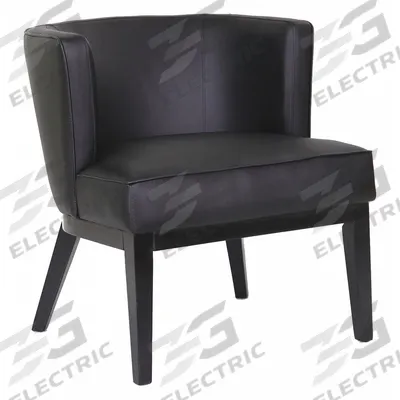 BOSS Barrel Chair: Black, Black, 0 Casters/Glides, 25 1/2 in Overall Wd, 28 in Overall Ht - Accent Chairs