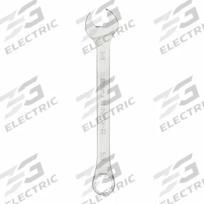 BETA Combination Wrench: Stainless Steel, Natural, 5/8 in Head Size - SAE Spline Combination Wrenches