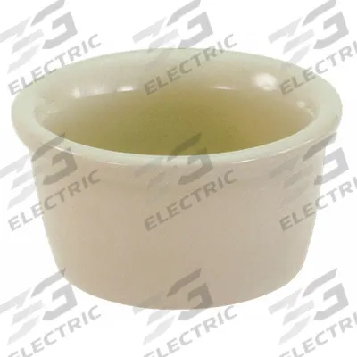 CRESTWARE Ramekin: 3.5 oz Capacity, Vitrified Stoneware, Oven Safe, White - Ramekins