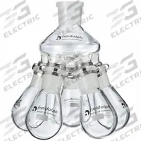 HEIDOLPH Rotary Evaporator Glassware: 100 mL, Colorless, Round, 24/40 Compatible with Stopper Size (MPN 036302770). Key specifications — Shape: Round; Body Color: Colorless; Brand: HEIDOLPH; Compatible with Stopper Size: 24/40.