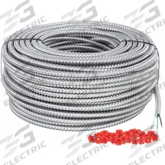 SOUTHWIRE Metal Clad Armored Cable: 12 AWG, 2 Conductors, Copper, 250 ft, Aluminum, Std, THHN (MPN 68580001). Key specifications — Brand: SOUTHWIRE.