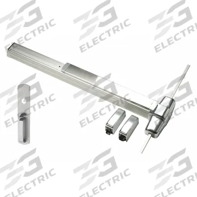 VON DUPRIN Surface Vertical Rod: 4 ft Max Door Wd - Surface Vertical Rod Push Bars