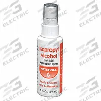WATERJEL Topical Antiseptic Spray: Spray, Isopropyl Alcohol, 2 oz Size (MPN ALS2-24). Key specifications — Format: Spray; Product Type: Topical Antiseptic; Unit Package Type: Spray Bottle; Active Ingredient: Isopropyl Alcohol; Manufacturer Part Number: ALS2-24; Unitized: Bulk; Concentration: 70%; Brand: WATERJEL.
