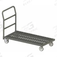 APPROVED VENDOR Platform Truck: 1,400 lb, 48 in L x 24 in W x 7 3/4 in H Deck, Perforated, Phenolic (MPN EPTP24485PU95). Key specifications — Side Panel Type: No Side Panels; Brand: APPROVED VENDOR; Color: Gray; Caster/Wheel Configuration: (2) Swivel.
