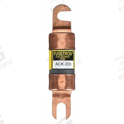 BUSSMANN Forklift Limiter Fuse: ACK Series, Bolt-On, Gen Purpose, 200 A, 72 V DC - Time-Delay Bolt-On Fuses