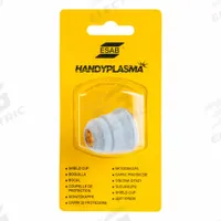ESAB Plasma Shield Cup: For ESAB HandyPlasma 60A Torch, 60 A (MPN 0559337005). Key specifications — Manufacturer Part Number: 0559337005; Shield Type: Shield; For Plasma Torch Type: 0559337000; Brand: ESAB; For Plasma Torch Series (Table): HandyPlasma 60A.