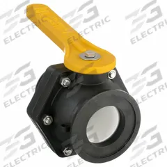 BANJO Manual Two-Way Ball Valve: 3 in, Polypropylene, Straight, Manifold Flange x MNPT, Two-Piece (MPN MVSMT300). Key specifications — Brand: BANJO; Handle Type: Lever; Handle: Lever.