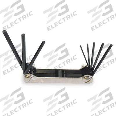 EKLIND Hex Key Set: 1 - 5 Pieces, Fold-Up Hex, Folding, SAE, Std End, Short, 1 Pieces - Folding Key Sets