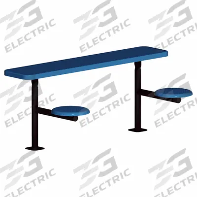 ULTRAPLAY Outdoor Classroom Table: Steel, Thermoplastic Coated, Blue, 30 in Overall Ht - Outdoor Classroom Desks
