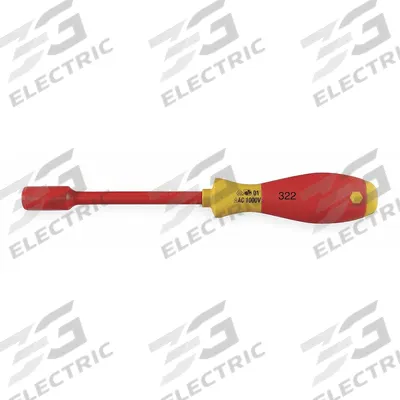 WIHA Solid Round Shank Nut Driver: Straight, SAE, Without Magnetized Tip, Std - Insulated Nut Drivers