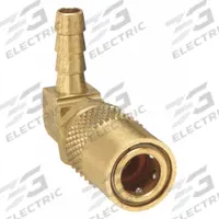 PARKER Hydraulic Quick Connect Hose Coupling: 1/4 in Coupling Size, Brass, 11.36 lpm Max. Flow Rate (MPN PC214). Key specifications — Body Material: Brass; Brand: PARKER.