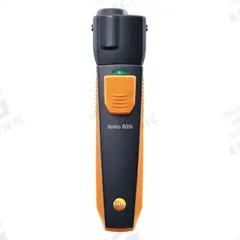 TESTO Infrared Thermometer: 0560 1805 01, Adj @ 0.10 to 1.00, Pocket Size Thermometer Size, Std. Key specifications — Features: Photograph Objects with Smart Device; Standards: FCC; Resolution °F: 0.1°F; Manufacturer Part Number: 0560 1805 01; Interface - NEW: Wireless; Body Style - NEW: Full Size; Accuracy °F: ±1.5% of Reading; ±2.7° (32.0 to 482.0°).