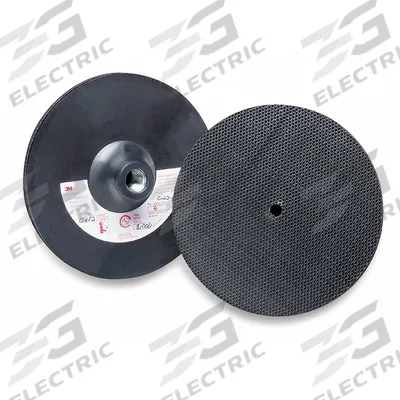 3M Hook-and-Loop Disc Backup Pad: 4 1/2 in Dia x 1/8 in T, 5/8"-11 Internal-Thread - Internal-Thread Surface-Conditioning Disc Backing Pads