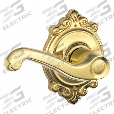 SCHLAGE Door Lockset: Passage Lever Locksets, Brass