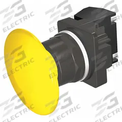 SIEMENS Mushroom Head Push Button: Non-Illuminated, Mushroom Head Profile, Non-Metallic, 30 mm (MPN 52BM9V4A). Key specifications — Brand: SIEMENS; Action: Momentary; Series: Class 52; Terminal Connection: Pressure Plate; Push Button Material Type: Non-Metallic.